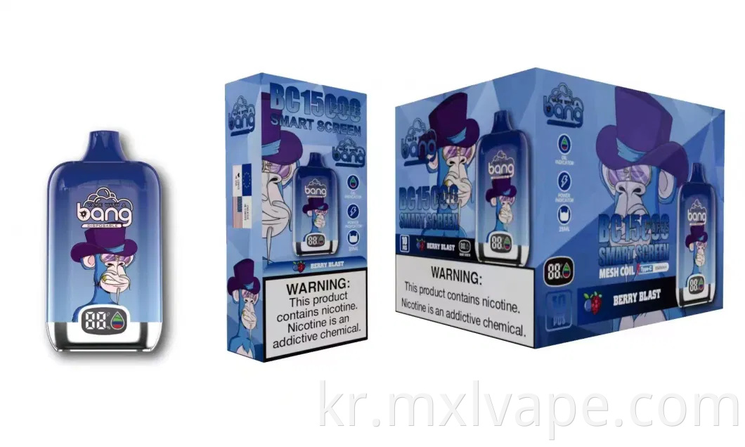 e 담배 방지 킹 스마트 스크린 15000/15k 퍼프 디지털 박스 12000 퍼프 vaporizer